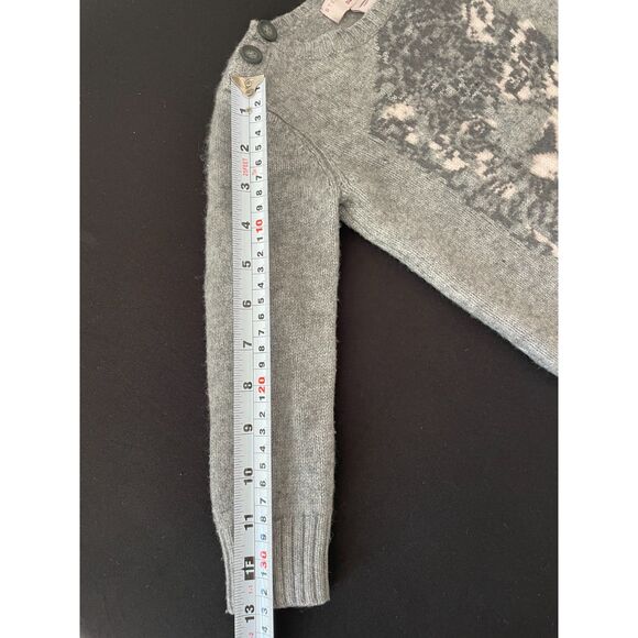 ~ Stella McCartney 3yr Cashmere Silk Sweater for BabyGap Girls Gray Pink Leopard - Picture 6 of 12